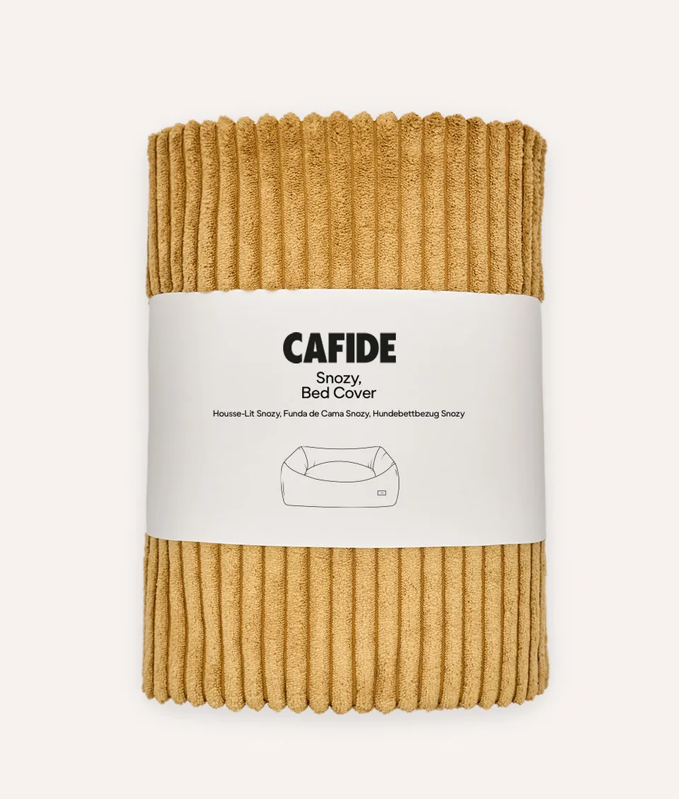cafide-pets-snozy-bettbezug-senfgelb-cord-hund image 1
