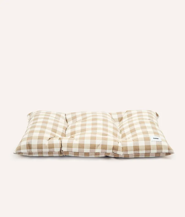 cafide-sleep-bela-hundekissen-vichy-beige-atmungsaktiv image 1