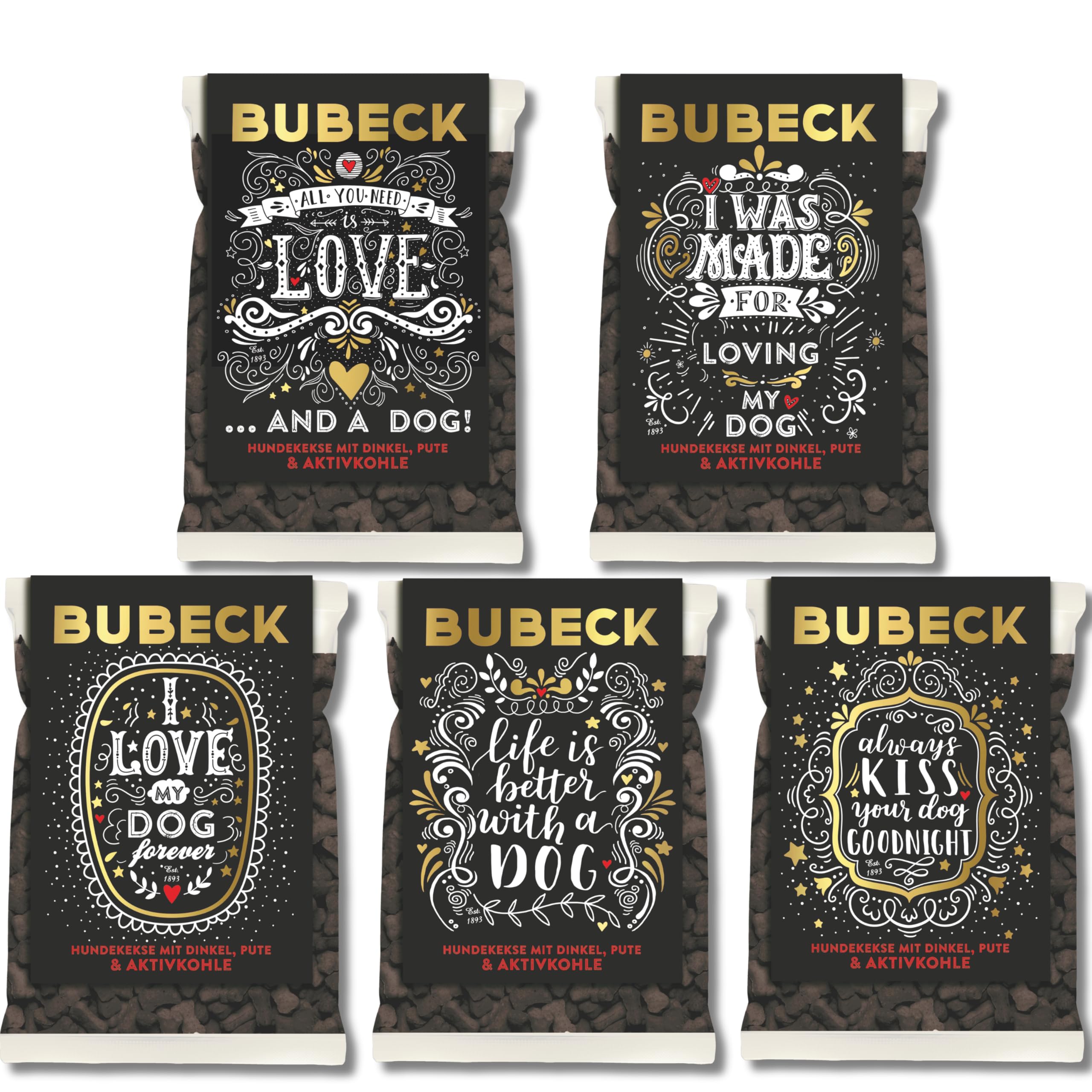 bubeck-hundekekse-pute-aktivkohle-weizenfrei-5x210g image 1