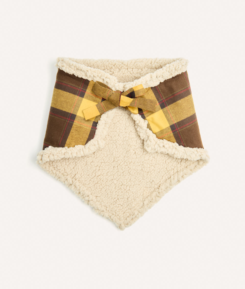 cafide-nata-tartan-hundetuch-senf-kariert-wende-bandana-baumwolle image 4