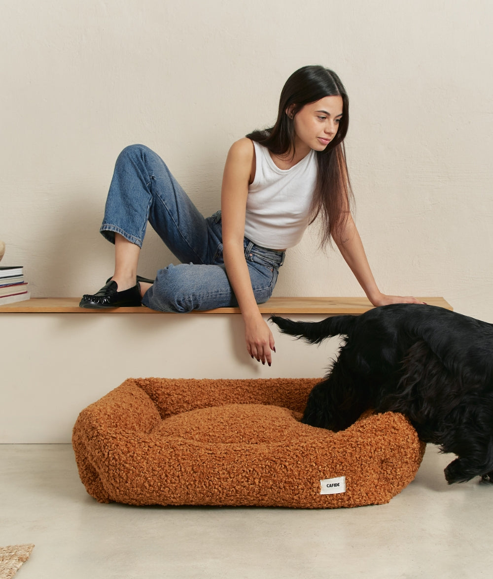 cafide-snozy-hundebett-senf-m-75x60x20cm-fleece image 2