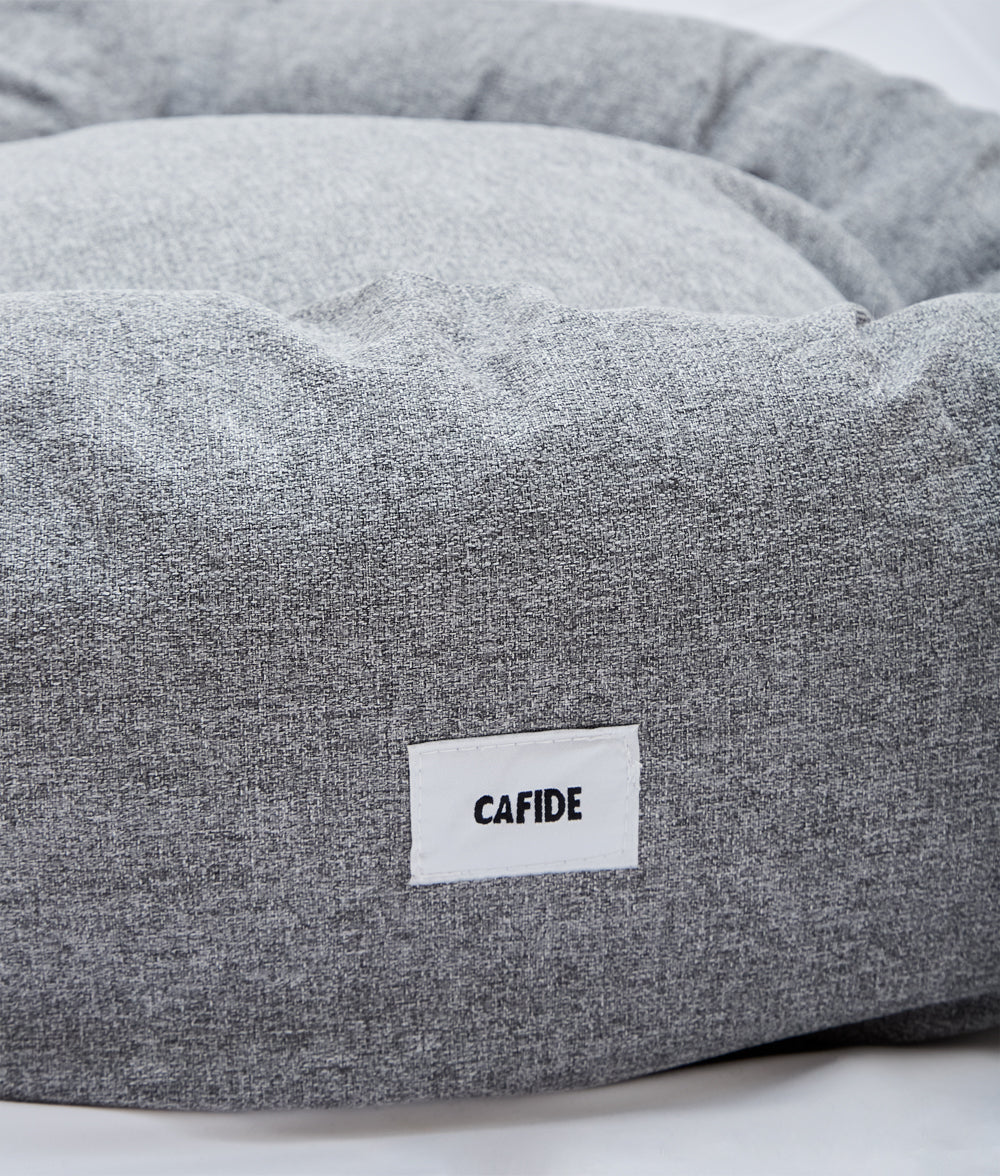 cafide-pets-nuba-hundebett-grau-chenille-s-m-l-waschbar image 3