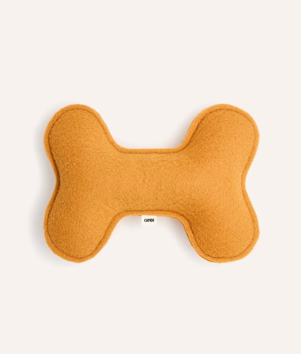 cafide-play-mustard-hundespielzeug-senf-knochen-recycling-mittelfest image 1