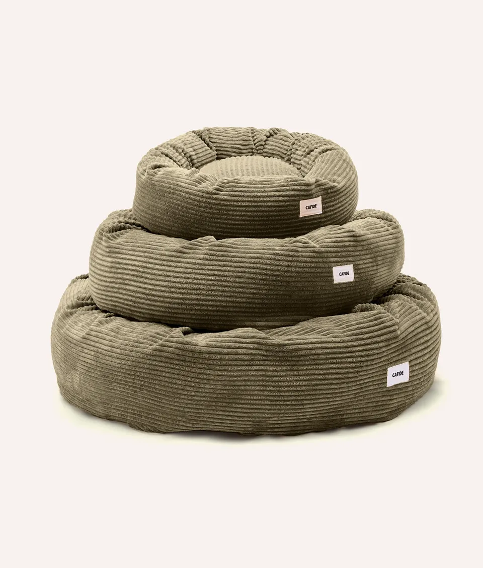 cafide-sleep-nuba-hundebett-gr-n-cord-s-m-l image 1