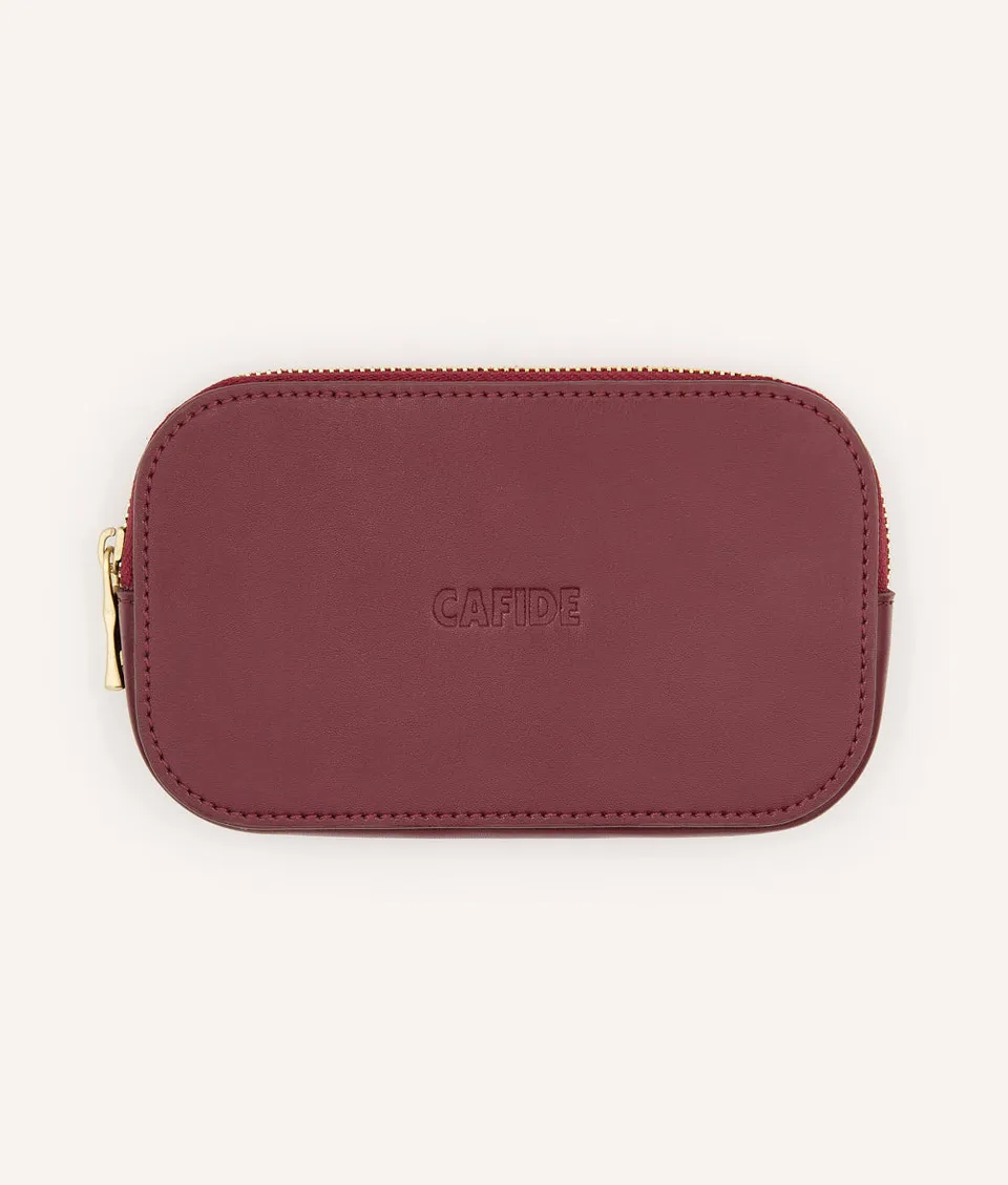 cafide-pets-jala-leinen-geldb-rse-bordeaux-vegan-leder image 1