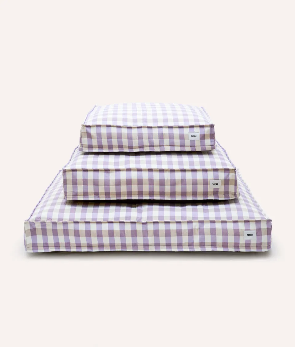 cafide-pets-sleep-cuadra-hundebett-vichy-violett-gr-m image 1
