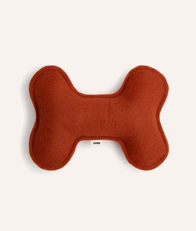cafide-pets-play-hundespielzeug-knochen-terracotta-weich image 1