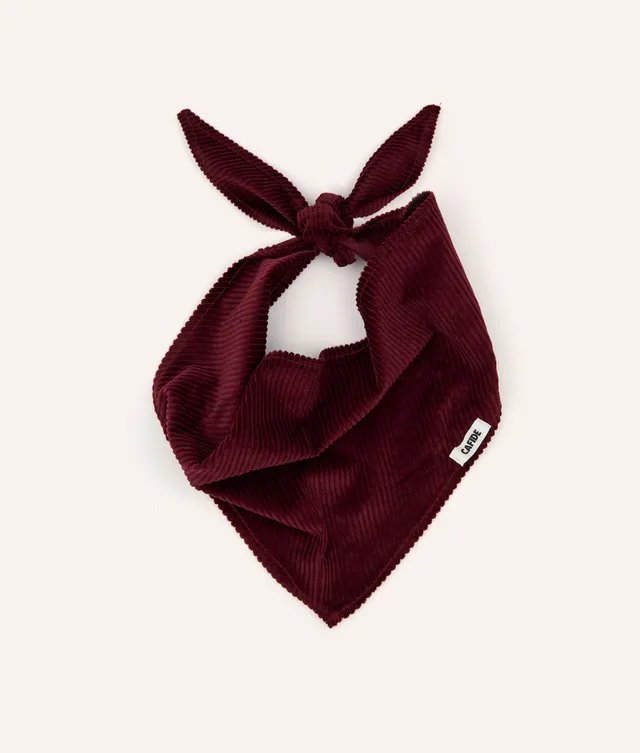 cafide-nata-hundehalstuch-bordeaux-cord-baumwolle image 1