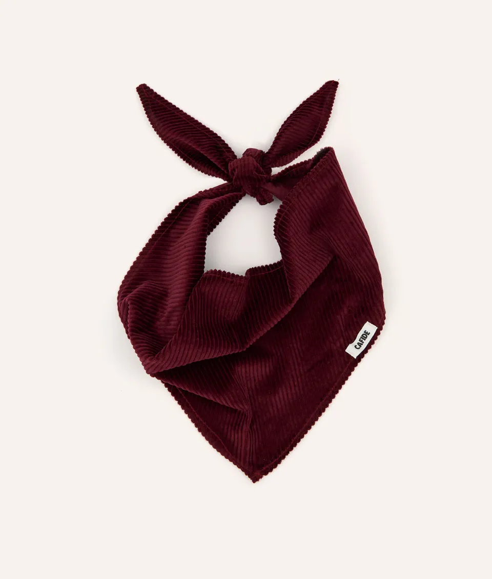 cafide-nata-hundehalstuch-bordeaux-cord-baumwolle image 1