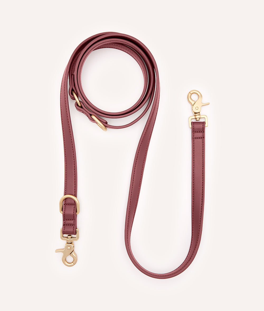 cafide-pets-walk-jala-hundeleine-burgundy-veganes-leder image 1