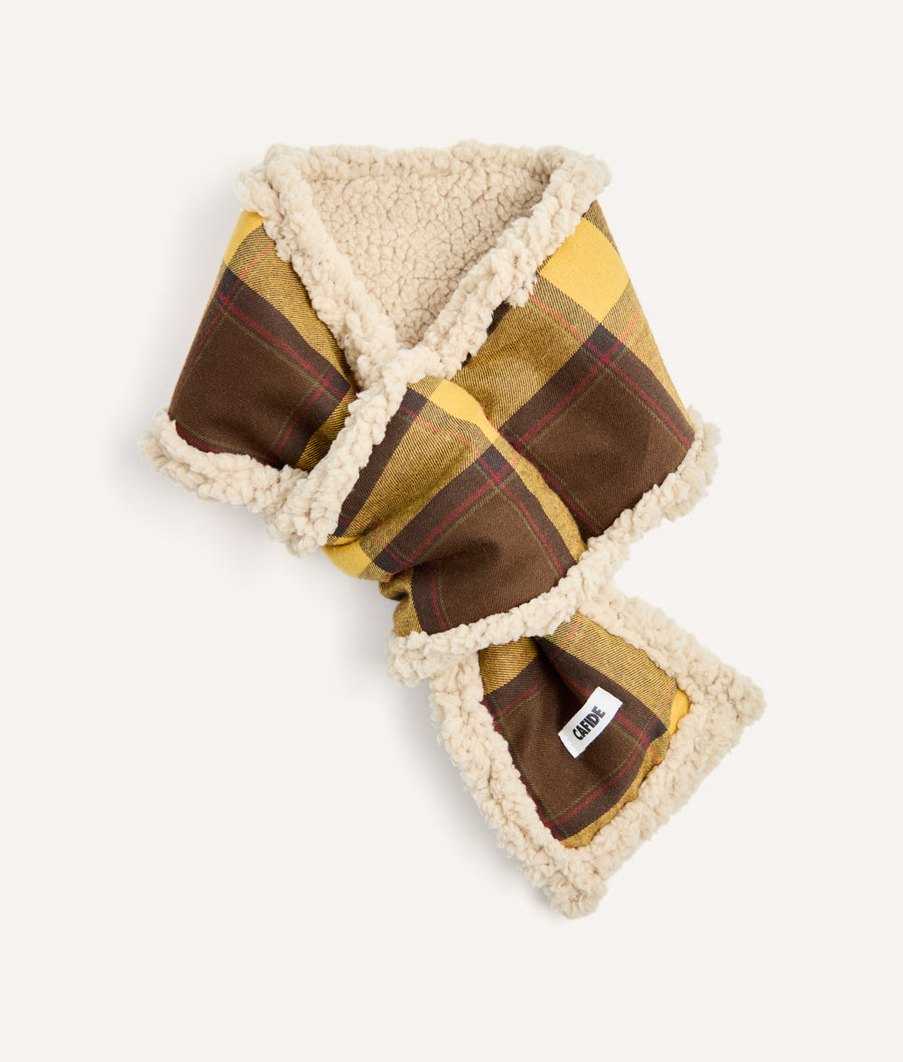 cafide-accessories-mica-hundeschal-tartan-senf-gr-m image 1