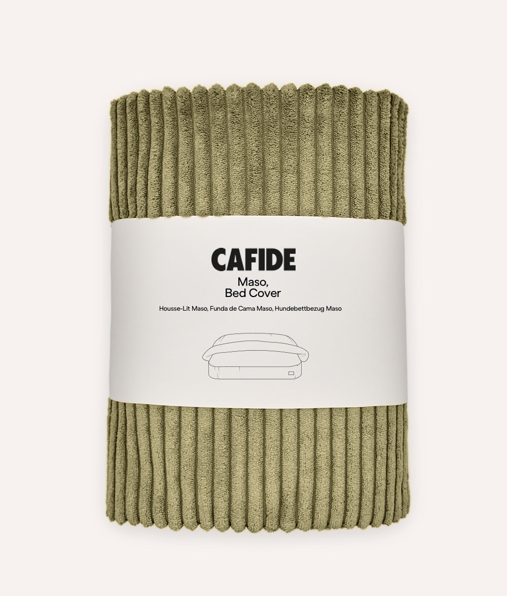 cafide-pets-maso-hundebettbezug-cord-gr-n-mit-kapuze image 1