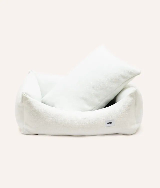 cafide-pets-sleep-snozy-hundebett-bone-white-chenille image 1