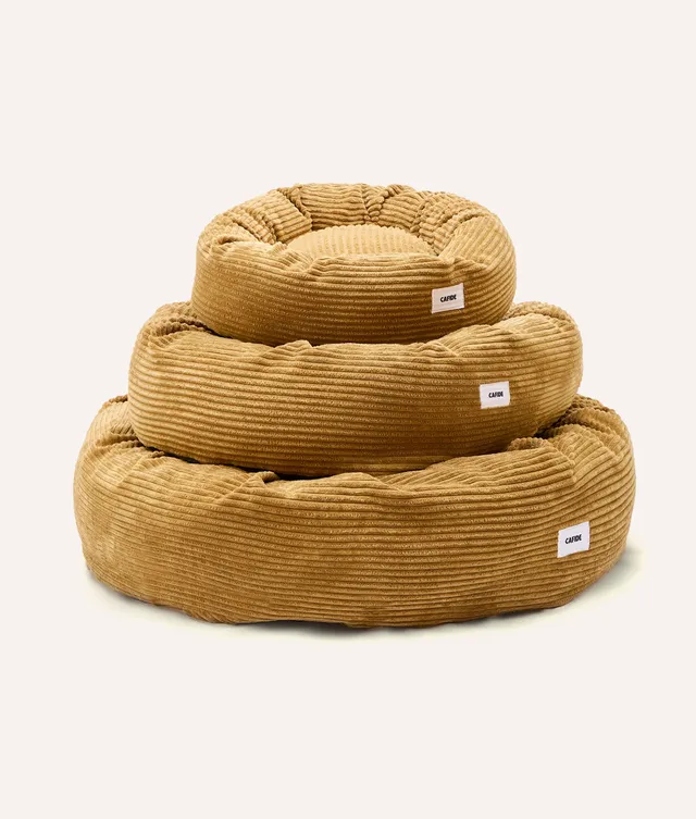 cafide-pets-nuba-hundebett-senfgelb-cord-waschbar image 1
