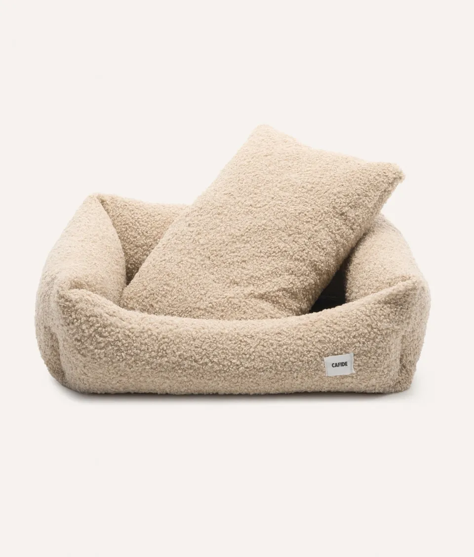 cafide-pets-sleep-snozy-hundebett-beige-m-waschbar image 1