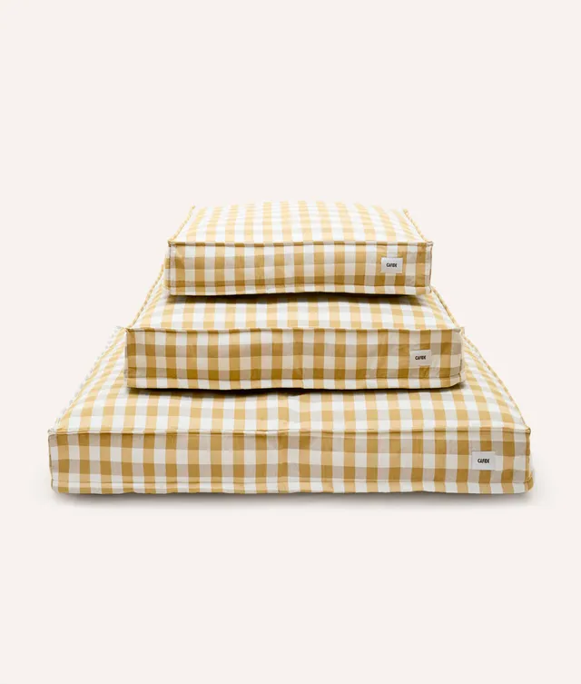 cafide-pets-cuadra-hundebett-vichy-senf-90x78-cm-l image 1