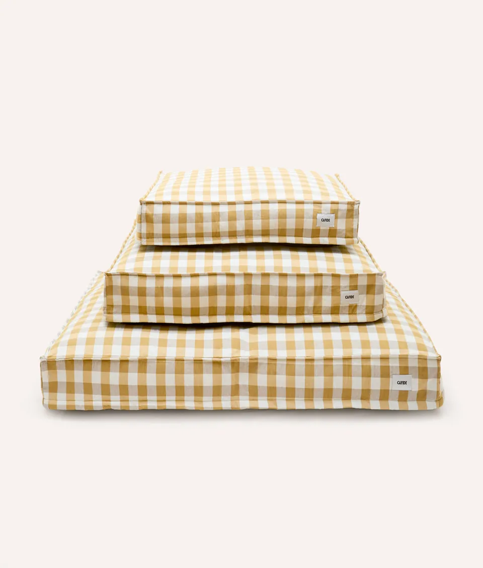 cafide-pets-cuadra-hundebett-vichy-senf-90x78-cm-l image 1
