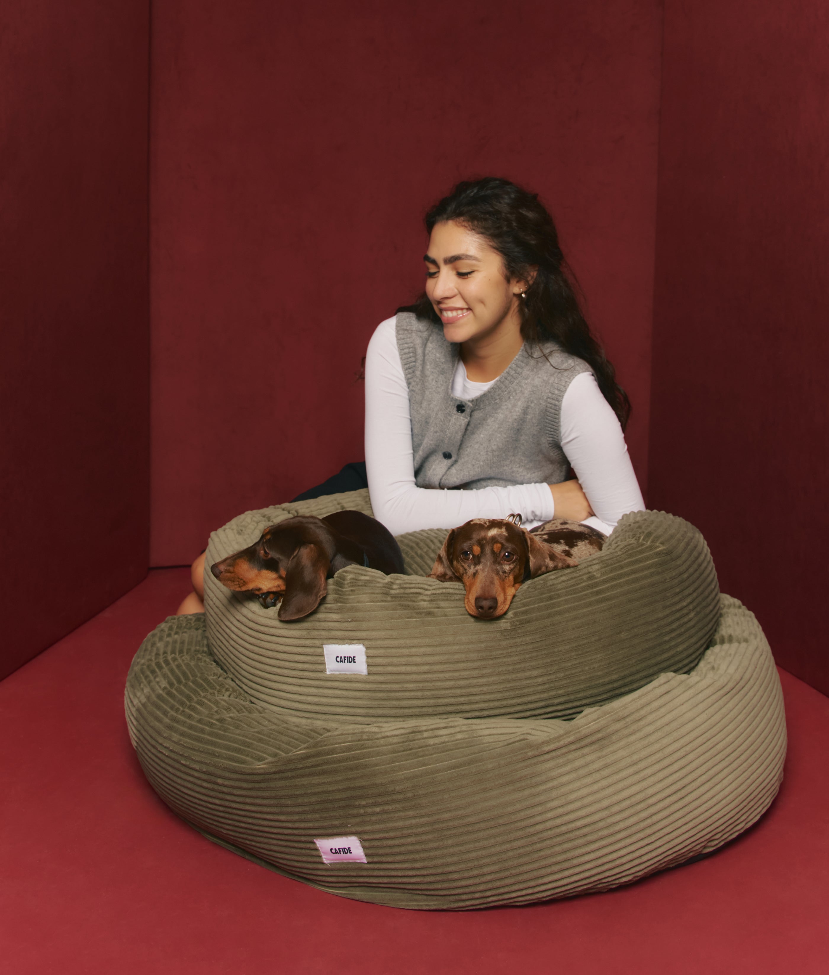 cafide-sleep-nuba-hundebett-gr-n-cord-s-m-l image 3