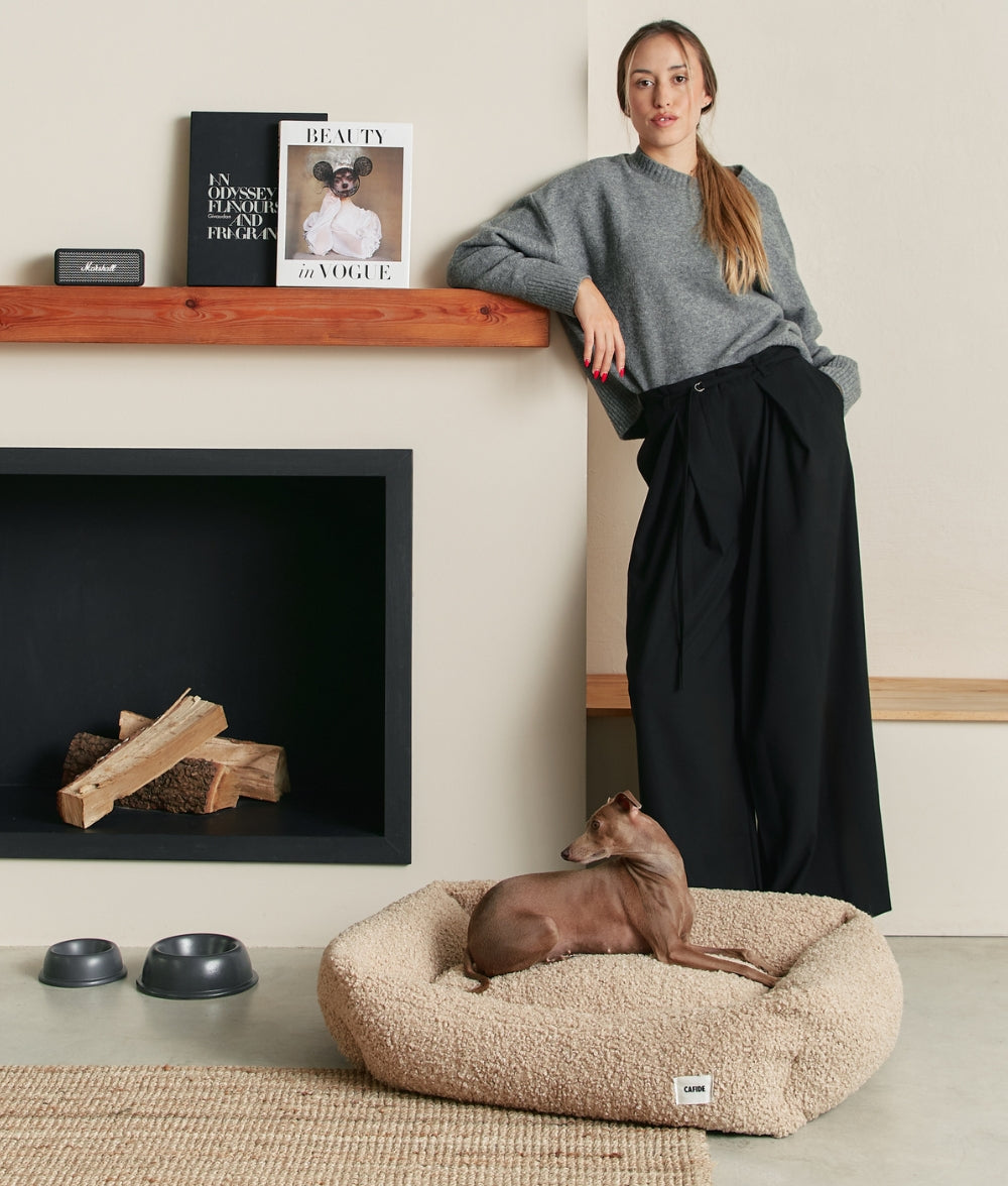 cafide-pets-sleep-snozy-hundebett-beige-m-waschbar image 2