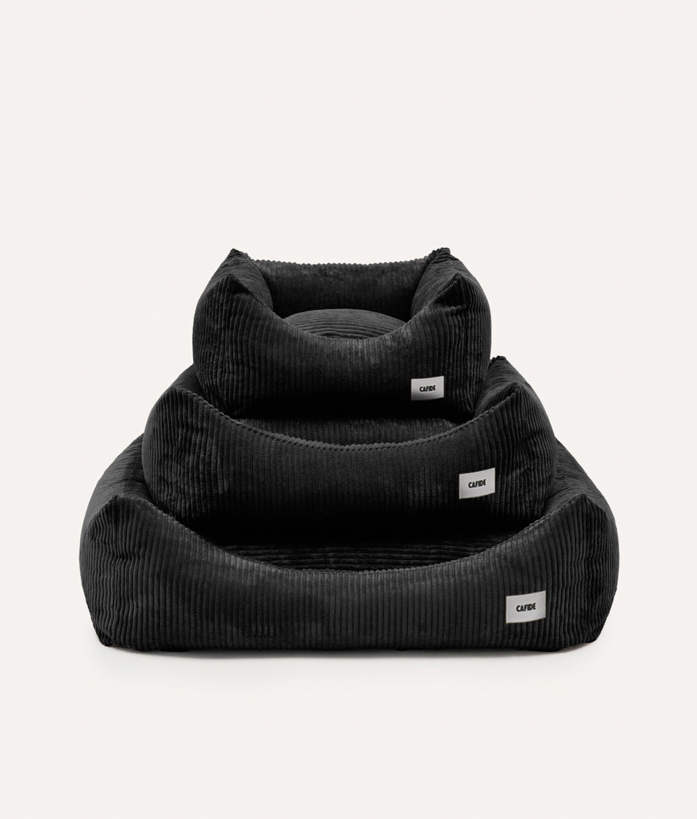 cafide-pets-sleep-snozy-hundebett-cord-schwarz-m-waschbar image 4