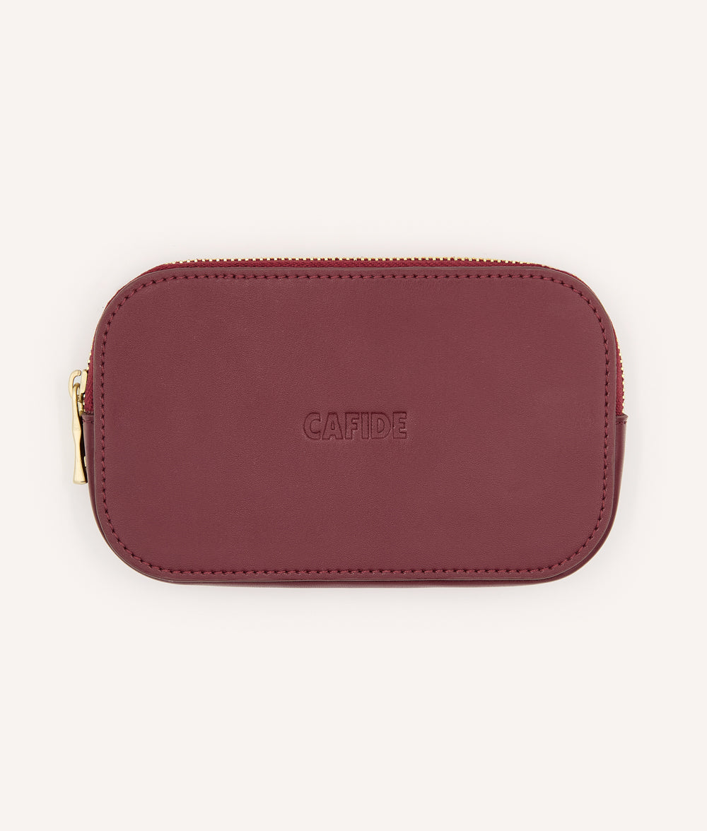 cafide-pets-jala-leinen-geldb-rse-bordeaux-vegan-leder image 1