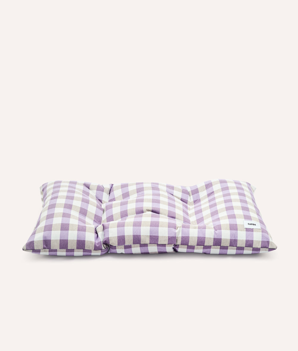 cafide-pets-sleep-bela-hundekissen-vichy-violett-atmungsaktiv image 1