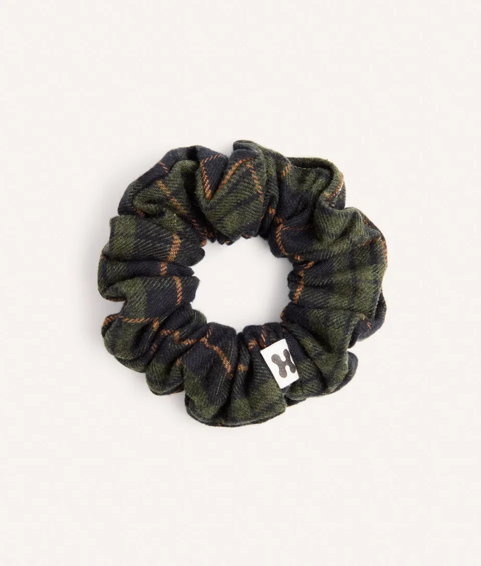 cafide-pets-noa-scrunchie-haargummi-tartan-green-baumwolle image 1