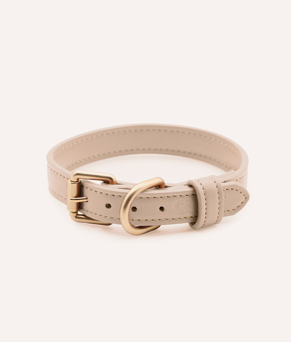 cafide-jala-hundehalsband-beige-veganes-leder-s image 1