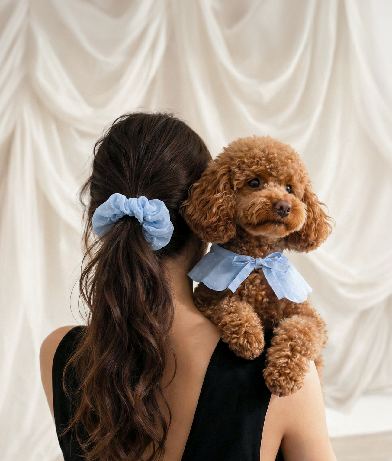 cafide-pets-accessories-lola-hundehalstuch-plumeti-blau image 2