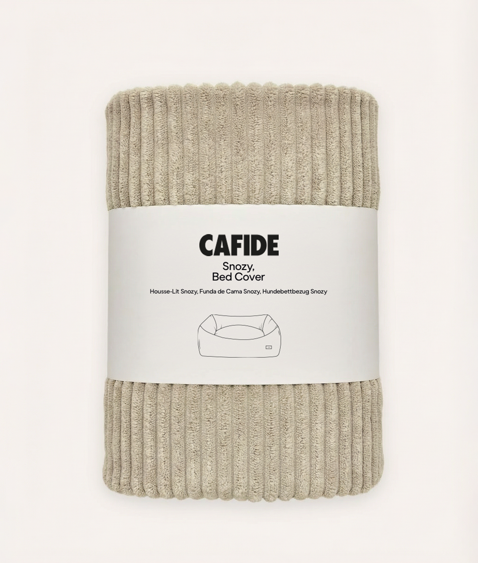 cafide-sleep-snozy-hundebett-bezug-beige-cord-m-75x60 image 1