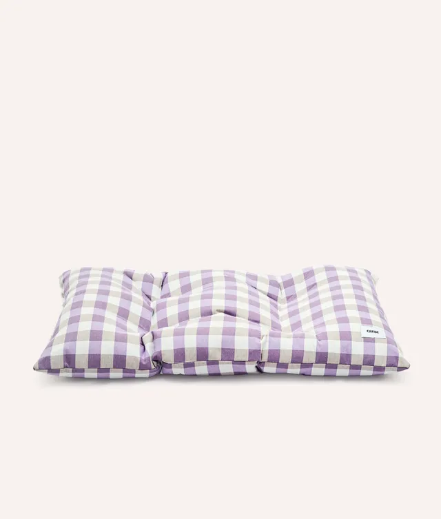 cafide-pets-sleep-bela-hundekissen-vichy-violett-atmungsaktiv image 1