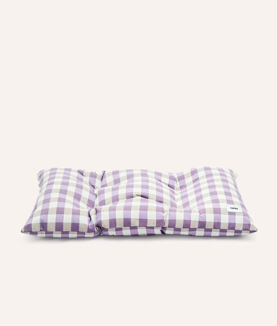 cafide-pets-sleep-bela-hundekissen-vichy-violett-atmungsaktiv image 1