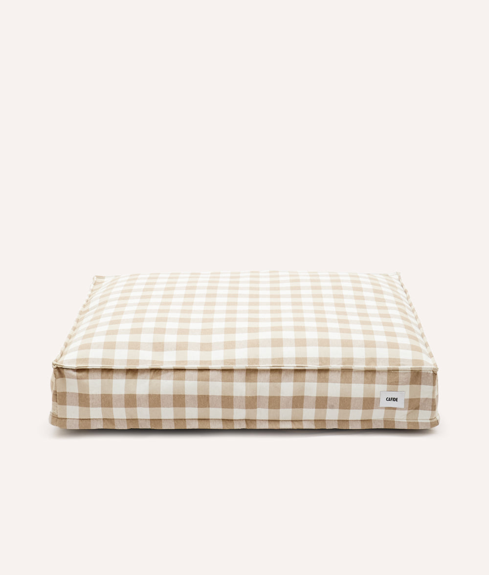 cafide-cuadra-hundebett-beige-vichy-sommer-m image 3