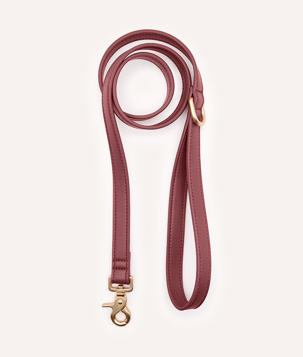 cafide-jala-hundeleine-burgundy-veganes-leder-1-4-m image 1