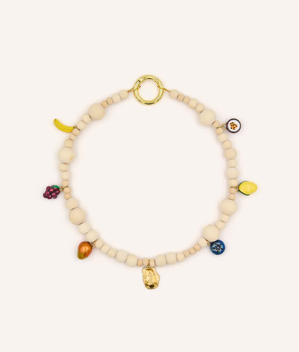 cafide-pets-sira-hundehalsband-fruit-holzperlen-deko image 1