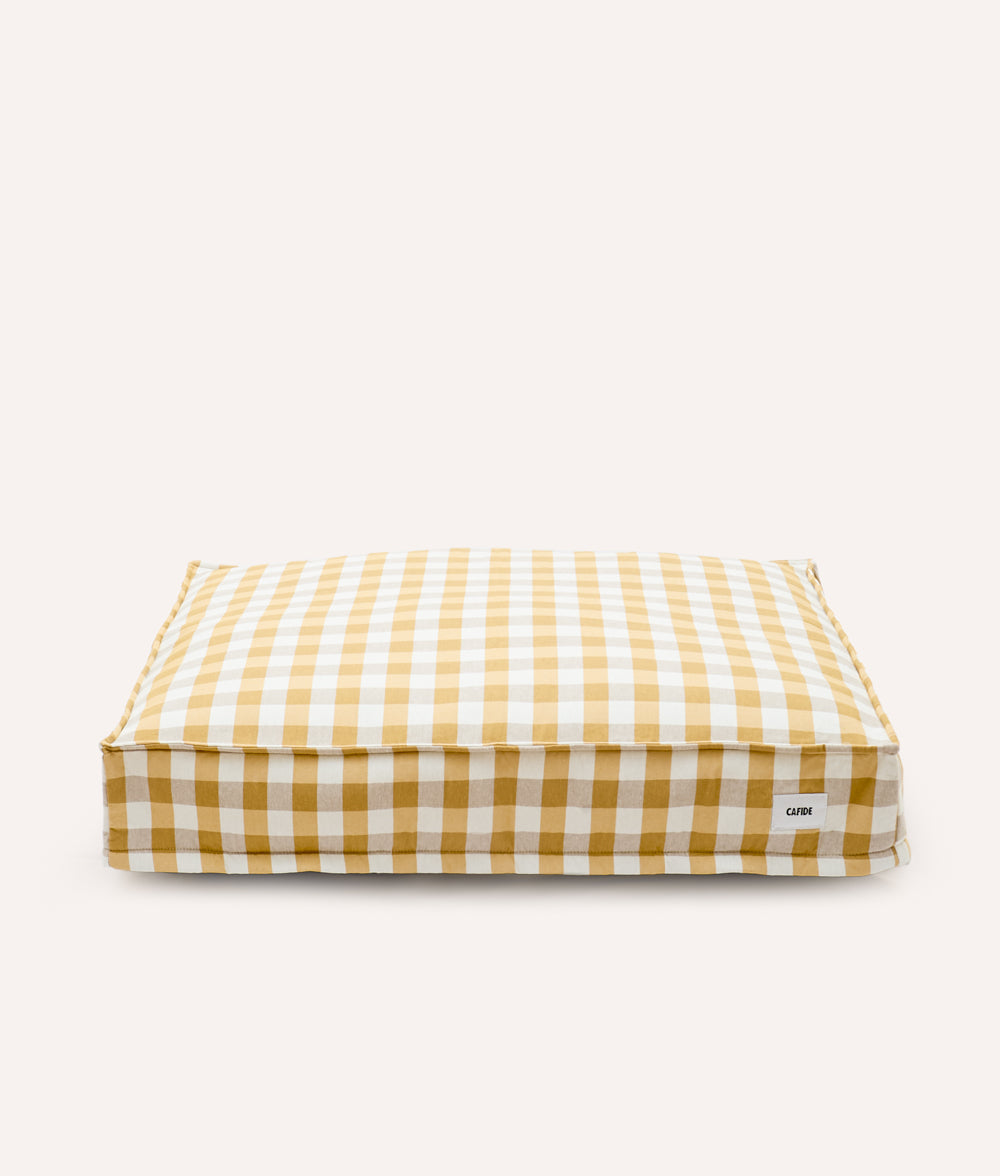 cafide-pets-cuadra-hundebett-vichy-senf-90x78-cm-l image 4