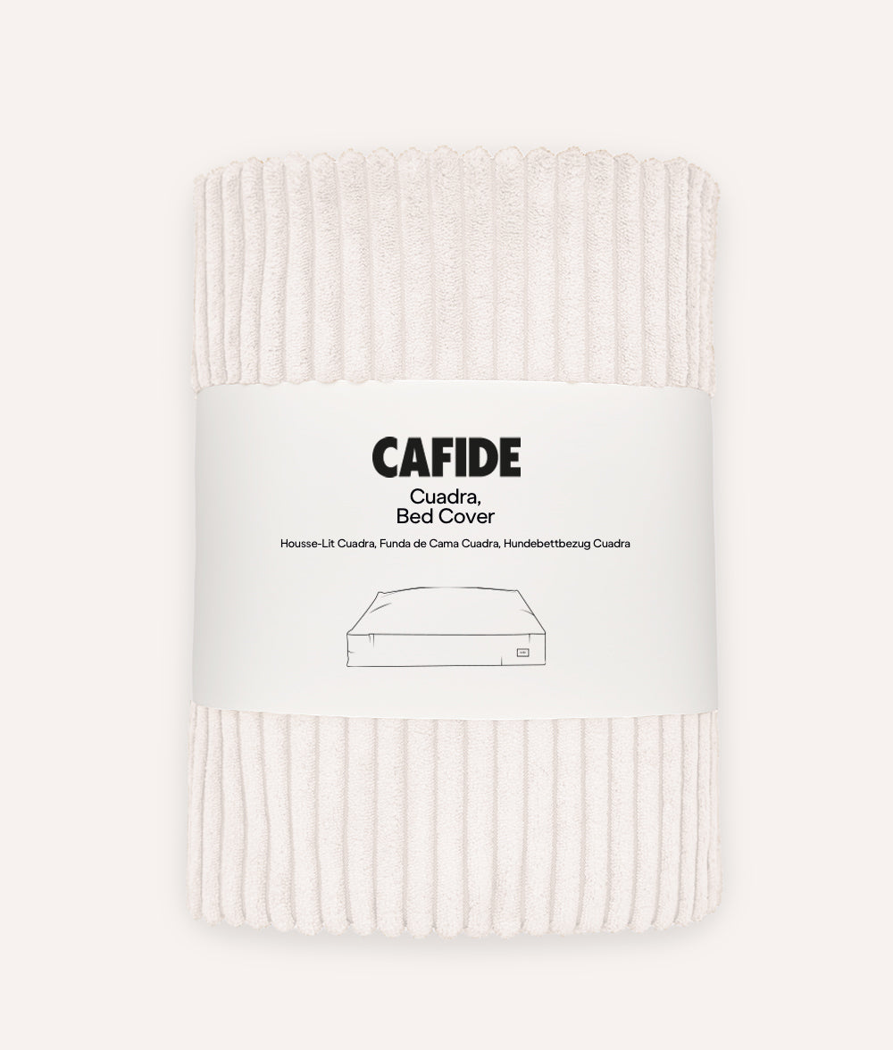 cafide-sleep-cuadra-hundebett-bezug-weiss-cord-m image 1