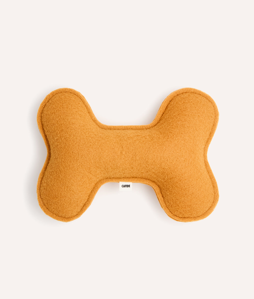 cafide-play-mustard-hundespielzeug-senf-knochen-recycling-mittelfest image 1