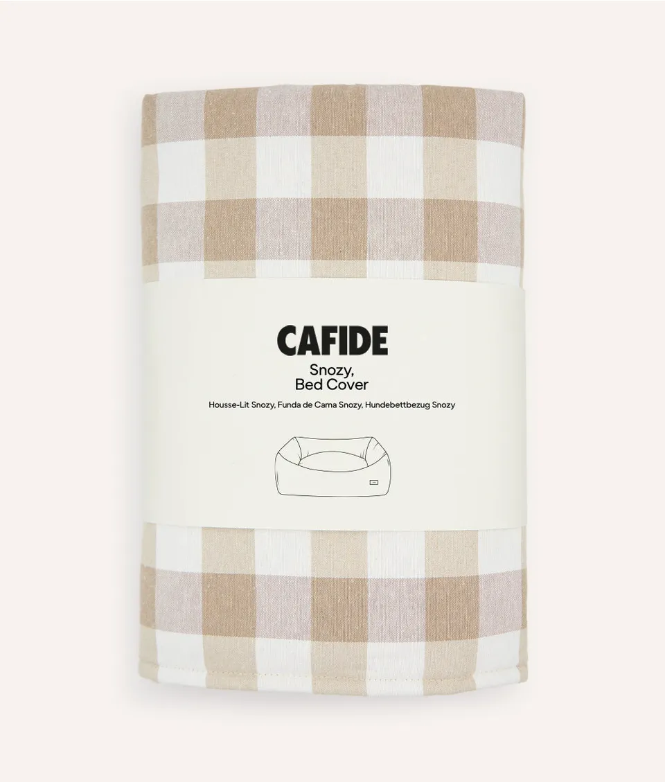 cafide-snozy-hundebettbezug-beige-vichy image 1