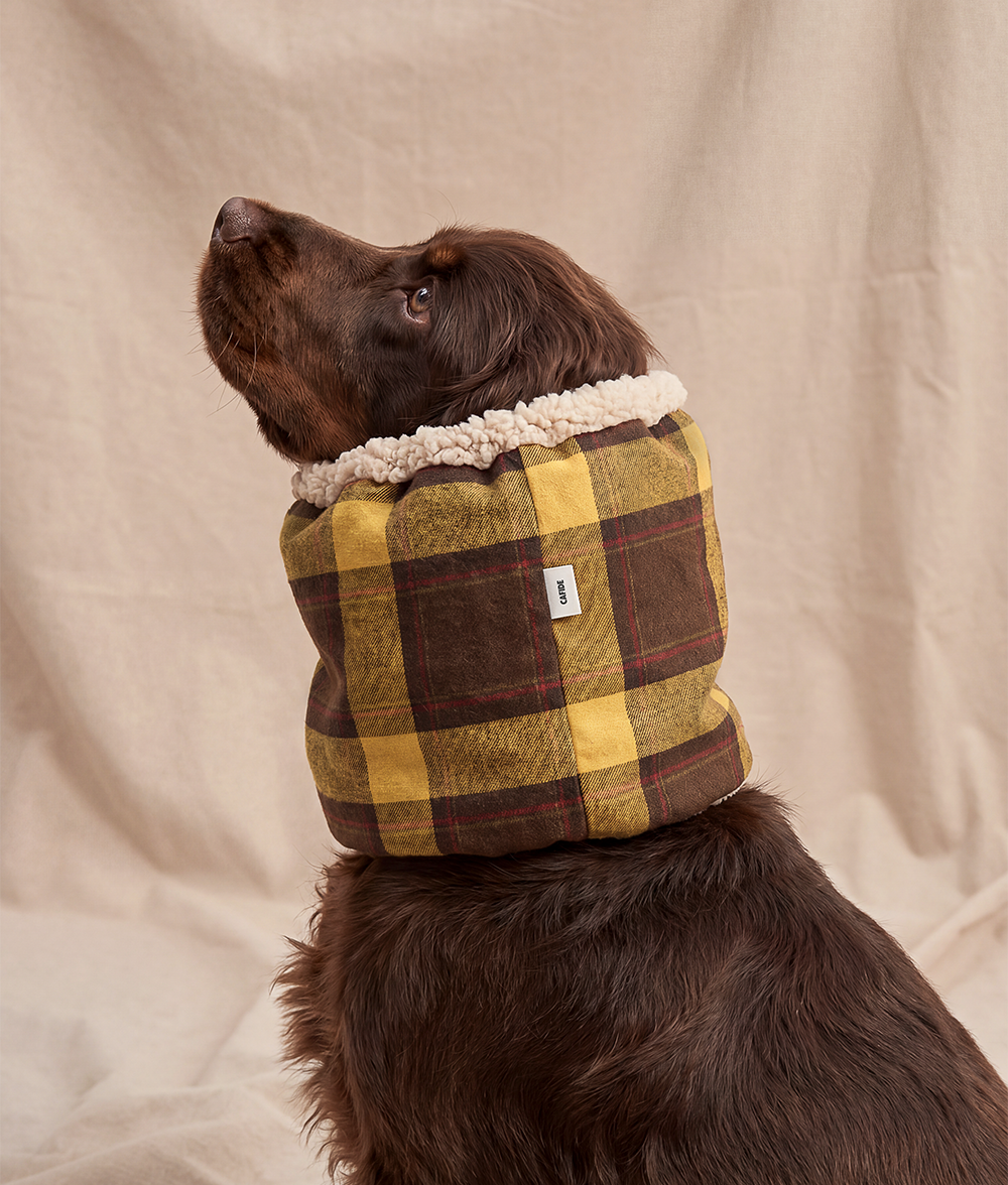 cafide-accessories-olga-hundesnood-m-senf-karo-baumwolle image 3