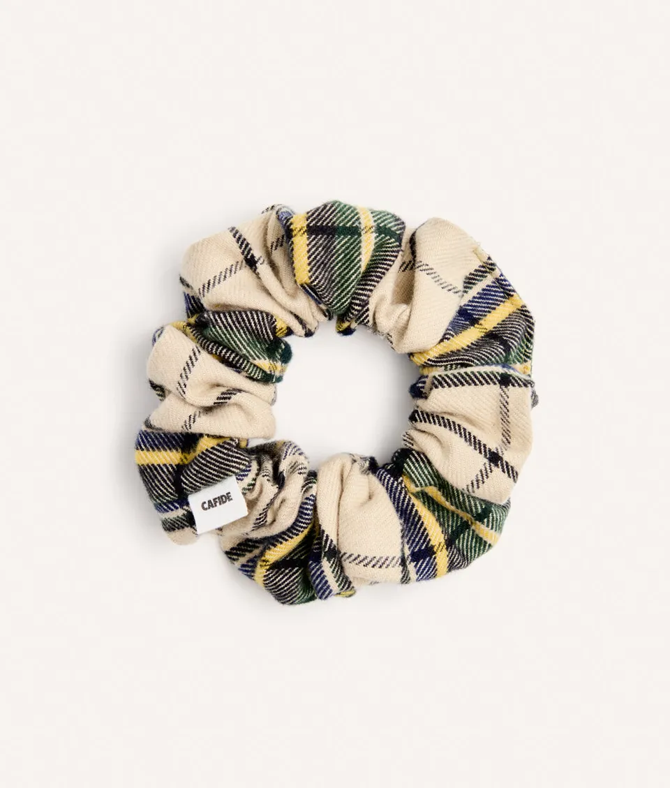 cafide-pets-noa-scrunchie-beige-tartan-haargummi image 1