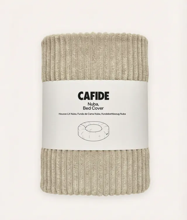 cafide-sleep-nuba-hundebett-bezug-beige-cord-m-waschbar image 1