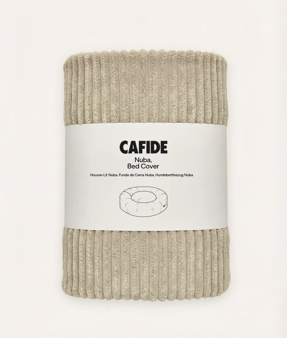 cafide-sleep-nuba-hundebett-bezug-beige-cord-m-waschbar image 1