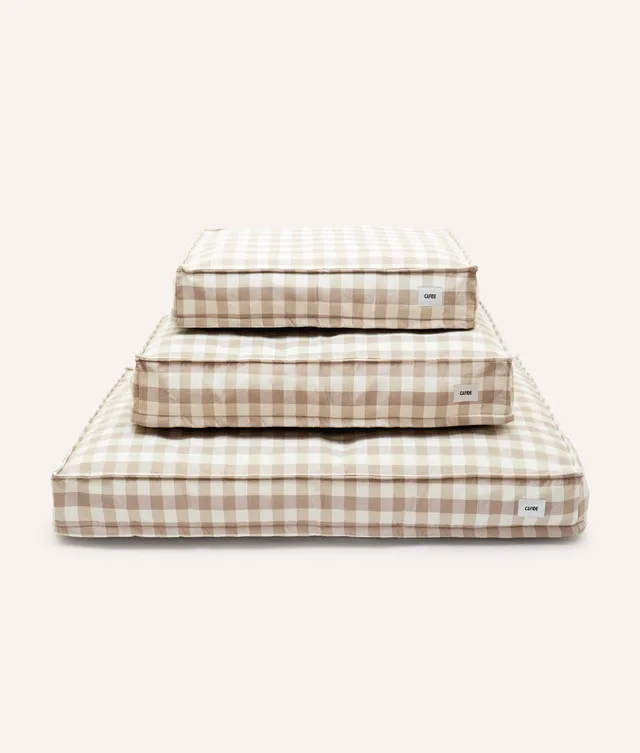 cafide-cuadra-hundebett-beige-vichy-sommer-m image 1