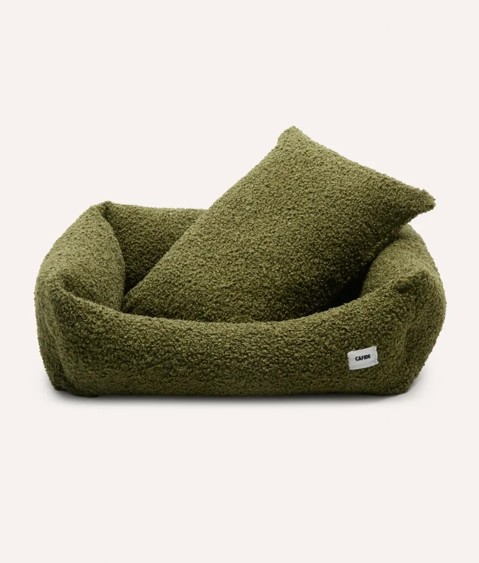cafide-pets-snozy-hundebett-gr-n-fleece-waschbar image 1