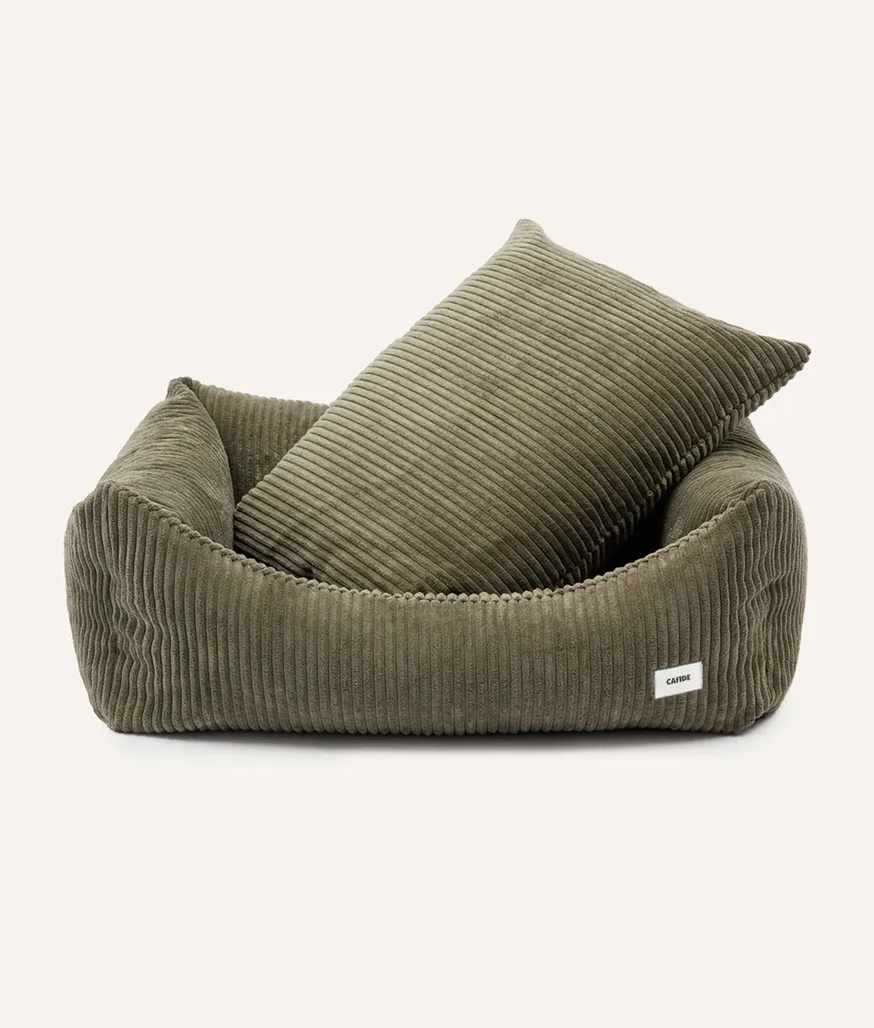 cafide-sleep-snozy-hundebett-cord-gr-n-s-56x50 image 1