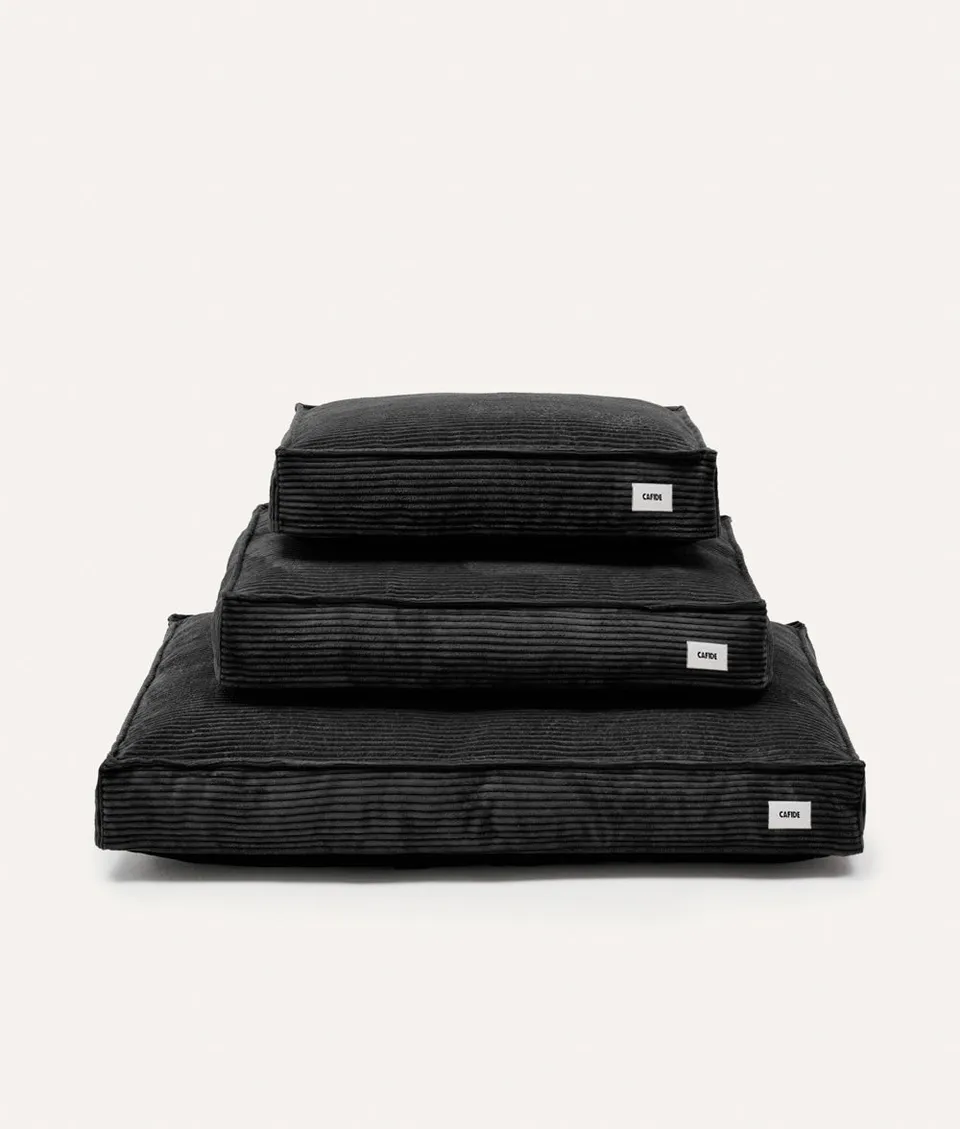 cafide-pets-sleep-cuadra-hundebett-cord-schwarz-m-waschbar image 1