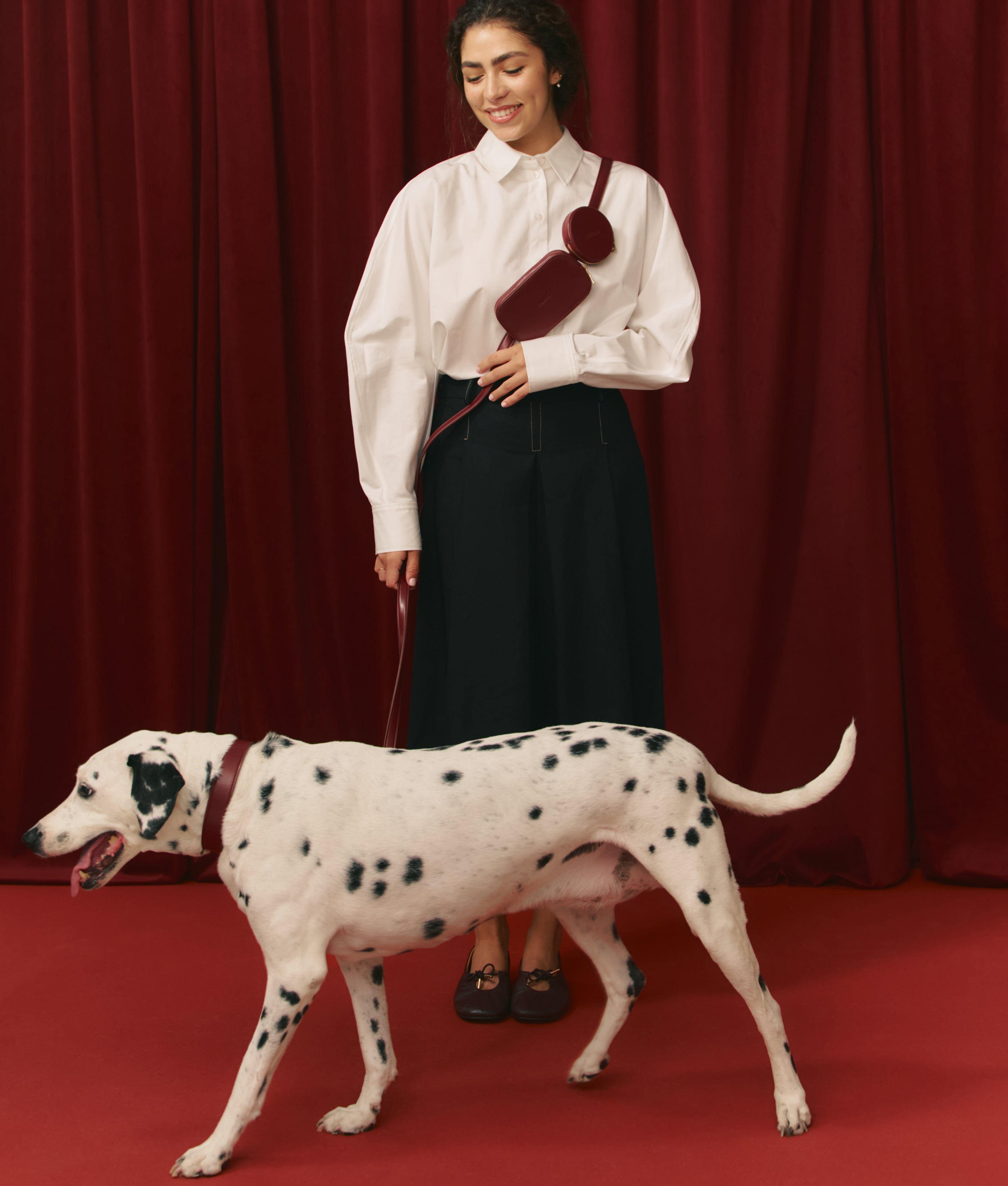 cafide-pets-walk-jala-hundeleine-burgundy-veganes-leder image 2