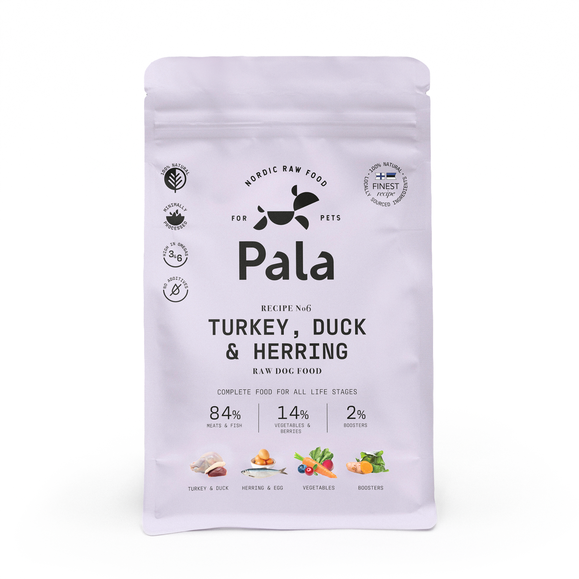 pala-recipe-6-turkey-duck-hundefutter-pute-ente-hering-100g image 1