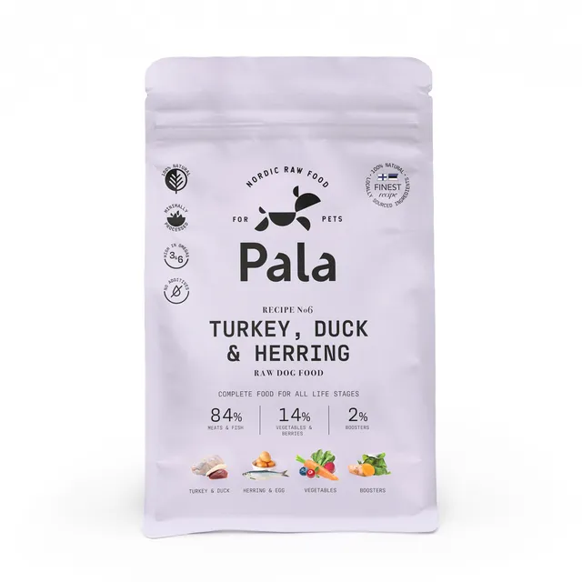 pala-recipe-6-turkey-duck-hundefutter-pute-ente-hering-100g image 1